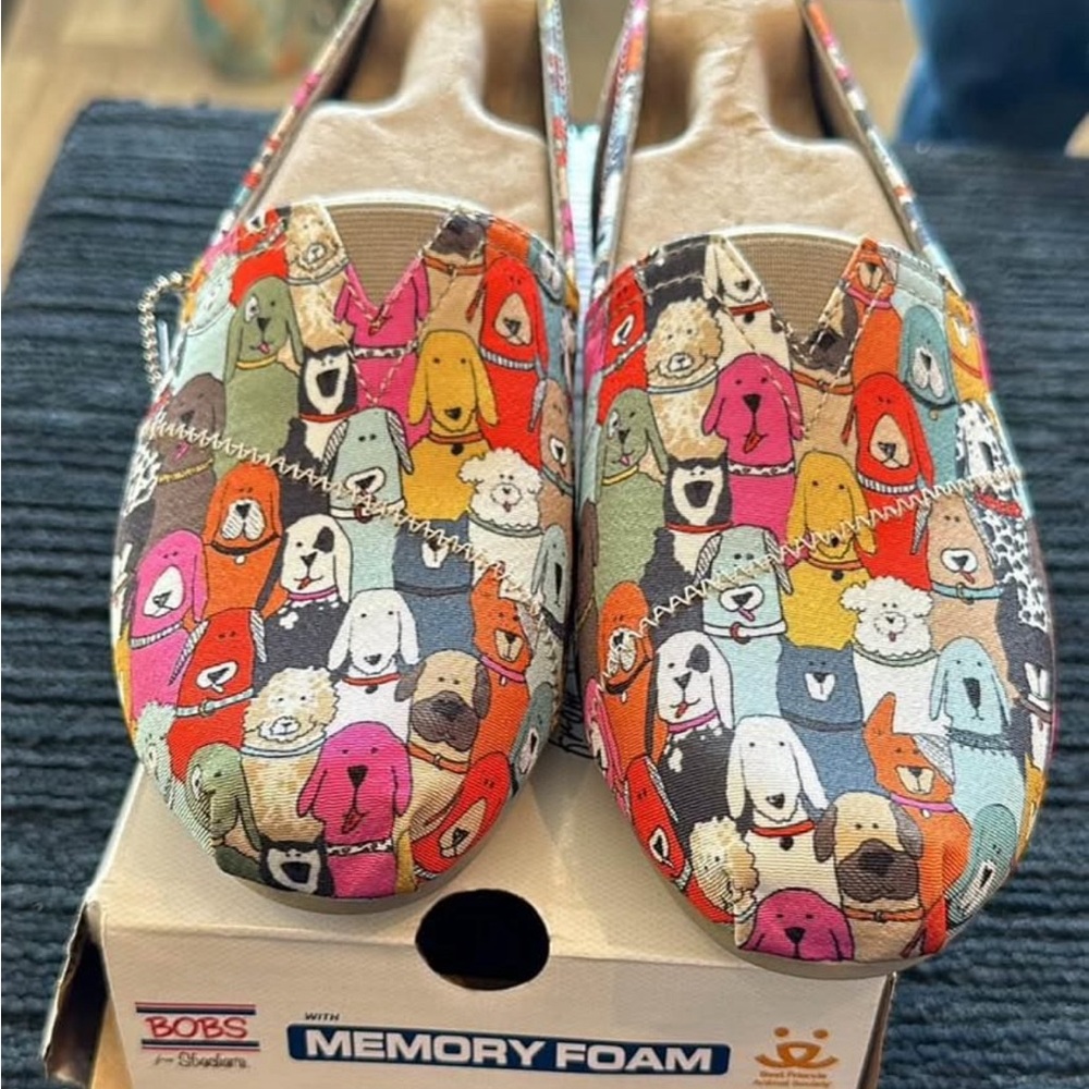 BOBS from Skechers Multicolor Dog Print Slip-Ons